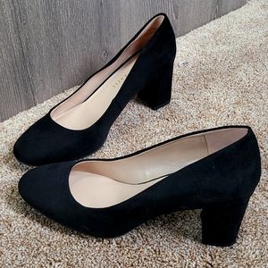 Black Suede Heels, size 7.5